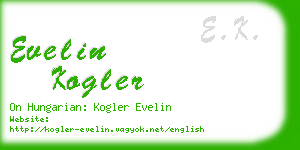 evelin kogler business card